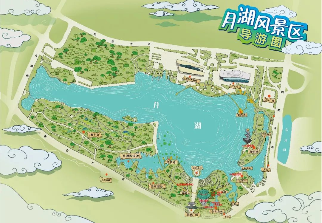 月湖公园地图图片