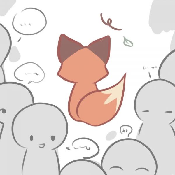 狐狸背影动漫图片