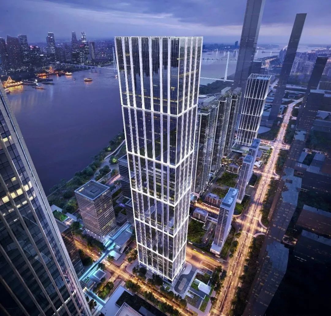 塑造了 长江之琴地标超塔, 活力十字滨江总部集群,汇聚城市焦点的