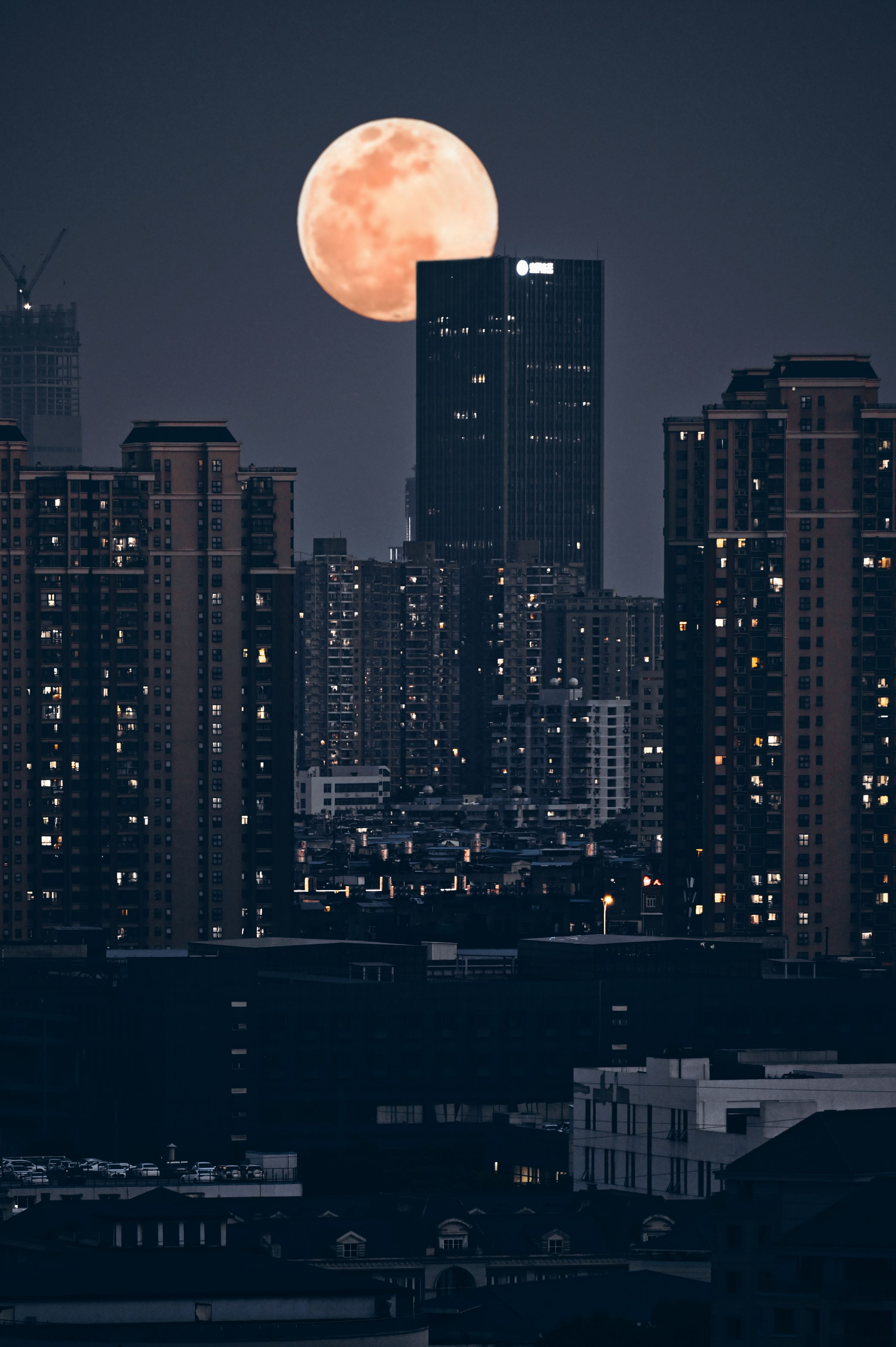 城市的月亮图片