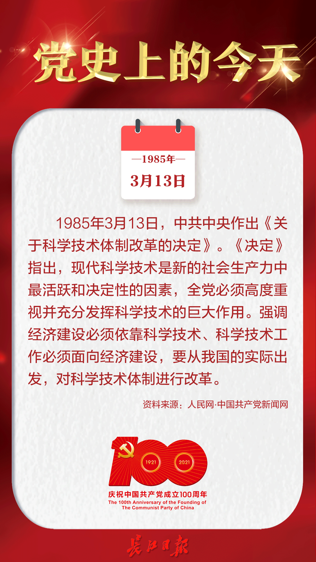 1985年3月13日中共中央作出关于科学技术体制改革的决定丨党史上的