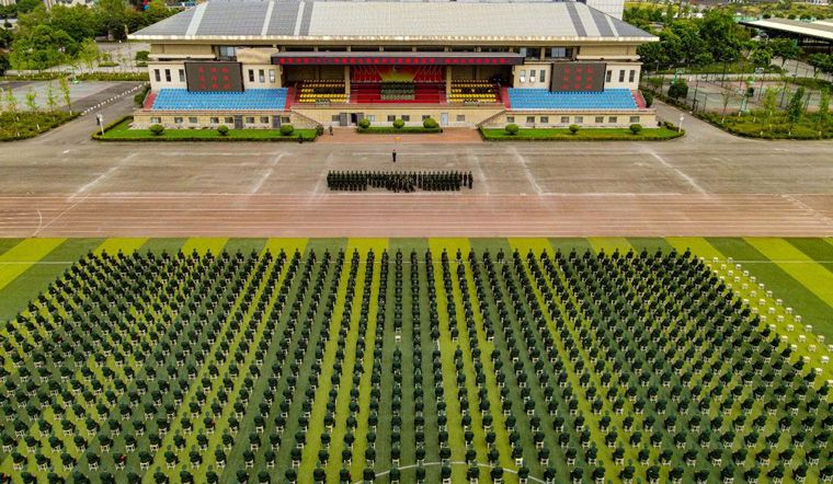 这场军校队列会操,真有排面!_大武汉